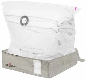 Úložný box s puzdrom Compactor Oxford L, 145 l, sivá