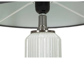 Sivá stolná lampa s textilným tienidlom (výška 57 cm) Bright – Mauro Ferretti