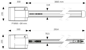 Key Automation HALO 700N pohon pre sekcionálnu bránu do 11m2/90kg