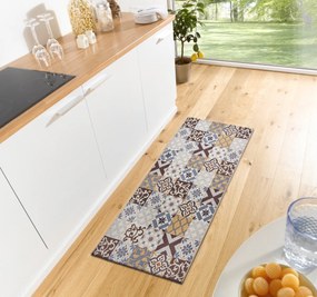 Hanse Home Collection koberce Behúň Cappuccino 105881 Mosaik Brown Multicolored - 75x150 cm