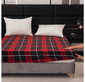 Súprava mikroplyšových obliečok + plachty 90x200 cm ALBURY červené, jednolôžko