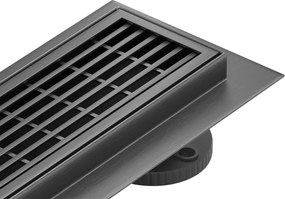 Mexen Flat 360° M33 sprchový žľab 90 cm, brúsený grafit, 1E33090-40