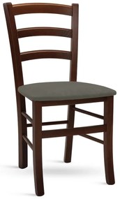 Stima stolička PAYSANE s čalúneným sedákom Odtieň: Tmavo hnedá, Látka: LUX Bronzová 11