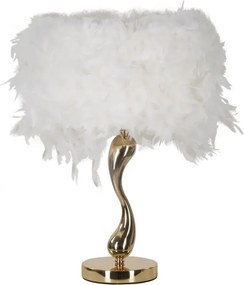 Stolná lampa Cart 47 cm bielo-zlatá