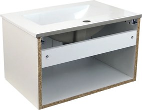 Comodo Kúpeľňová skrinka s keramickým umývadlom Agria II W 60 - biela