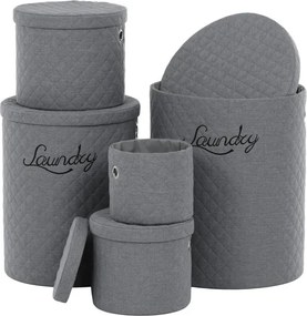 Set piatich košov na prádlo sivý DT3007 GREY (5 ks)