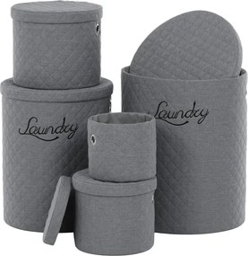 Set piatich košov na prádlo sivý DT3007 GREY (5 ks)
