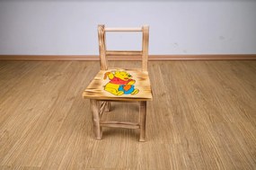 Bestent Detský drevený stolík Macko Pú + 2 stoličky