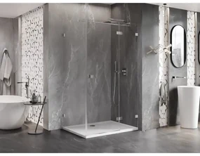 Mexen Lunar T, výklopný sprchový kút pravý 115 x 70 cm, 8mm číre sklo, chrómový profil, 834T-115-070-01-00-P