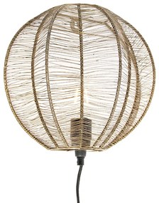 Priemyselná nástenná lampa bronzová s čiernou - Dong