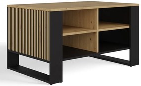 Konferenčný stolík Maduro Slim 2 (dub artisan + čierna). Akcia -20%. Vlastná spoľahlivá doprava až k Vám domov. 1132433