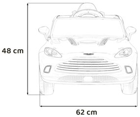 RAMIZ Elektrická autíčko  Aston Martin DBX - biele - 4x25W- BATÉRIA - 12V7Ah - 2024