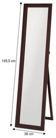 Kondela Zrkadlo, stojanové, cappucino, AIDA NEW 20685-S-CAP