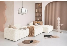 Krémová rozkladacia modulárna rohová pohovka s úložným priestorom (pravý roh) Lulu – Miuform