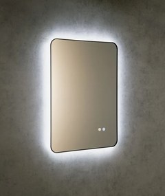 Sapho Sapho, SHARON LED podsvietené zrkadlo Ø 80c m, čierna matná (E28904CI), 31255CI