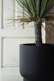 Kvetináč LIVELLO, sklolaminát, výška 50 cm, čierny