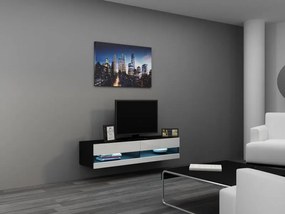 Televízny stolík Cama VIGO NEW 140 čierny mat/biely lesk