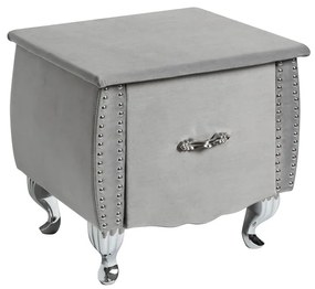 Nočný stolík Spectacular, 45 cm, strieborno-sivý