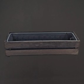 AMADEA Drevený obal s hrantíkom morený, 61,2x19,6x15cm, český výrobok