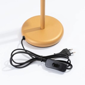 Stolná lampa Pastelo, 1x zlaté kovové tienidlo