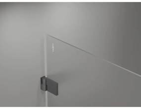 Mexen Lunar-B Duo výklopný sprchový kút 80 x 75 cm, číre sklo, grafitová, 832-080L-075P-95-00