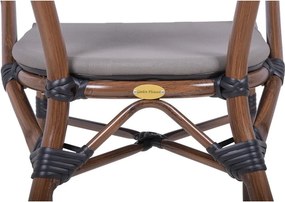 Béžová kovová záhradná stolička Toskana – Garden Pleasure