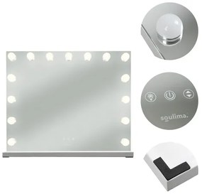 Kozmetické LED zrkadlo s nastaviteľným osvetlením - 58 x 46 cm