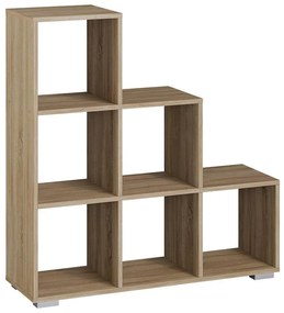 Regál schody 3x3 Dub Sonoma