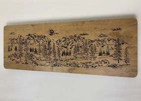 Podsvietený obraz Chata v horách na batériu