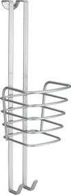 METALTEX Držiak na fén OASIS, závesný na dvierka, 11 x 13 x 37 cm - strieborný