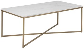 Alisma konferenčný stolík 120x60 biela / zlatá