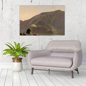 Obraz - Jules Coignet, View of Bozen with a Painter, reprodukcia (90x60 cm)