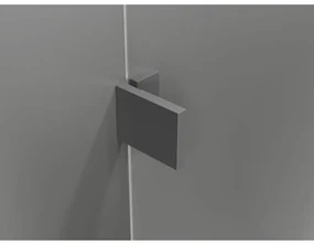 Mexen Lunar, L Duo výklopný sprchový kút 70 x 70 cm, 8mm číre sklo, grafitový profil, 834L-070L-070P-95-00