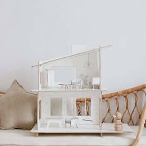 Detský drevený domček pre bábiky vila