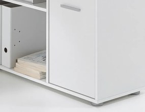 Písací stôl s regálom Albrecht, biely