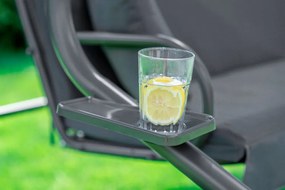 Polohovateľná záhradná hojdačka v sivej farbe