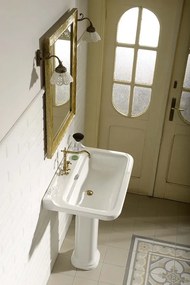 Kerasan Kerasan, WALDORF WC kombi, spodný/zadný odpad, biela-bronz, WCSET18-WALDORF