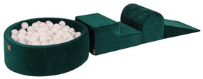 MeowBaby® bazénová zostava Velvet Dark green, 90x30 cm