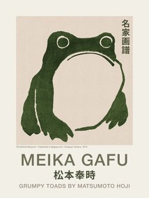 Umelecká tlač Grumpy Toad (Frog Print 1 / Japandi) - Matsumoto Hoji, (30 x 40 cm)