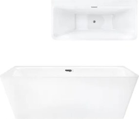 Vaňa Corsan Iseo 150 cm s chrómovou povrchovou úpravou