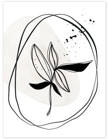 Obraz na stenu - čiernobiele listy