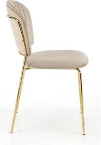 JEDÁLENSKÁ STOLIČKA SENNA BÉŽOVÁ + ZLATÉ NOHY