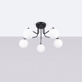 Čierno-biele stropné svietidlo Beam – Sollux