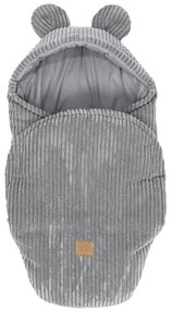 Sivá menčestrová detská zavinovačka 45x80 cm – Meowbaby