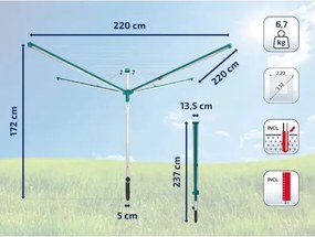 Leifheit Vonkajší sušiak Linomatic 500 Plus 85276, M