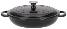 Silvercrest®  Liatinová servírovacia panvica, Ø 30 cm (čierna)  (100393085)