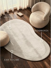 Krémový ručne tkaný koberec s prímesou vlny 125x200 cm Kari Organic – Villeroy&amp;Boch