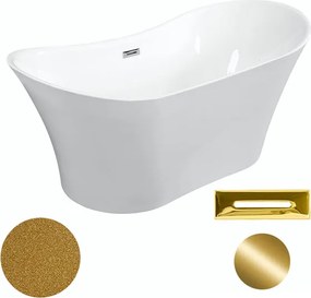 Besco Akrylátová voľne stojaca vaňa Amber Glam Z 170x80 BESCO-Typ výpuste: Click-Clack s prepadom, grafit, BESCO-Rozmery: 170x80, BESCO-Farba: Biela/…
