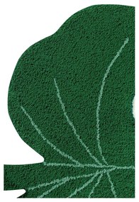 Tmavozelený prateľný ručne tkaný bavlnený detský koberec 120x180 cm Monstera Leaf – Lorena Canals