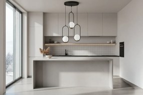 Závesné svietidlo Florence, 3x biele sklenené tienidlo, b/g, o, U